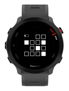 garmin connect iq sdk watchface minimal design with time and battery