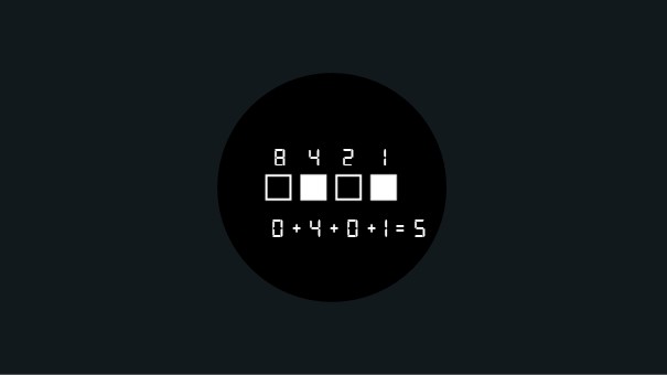 time binary display row