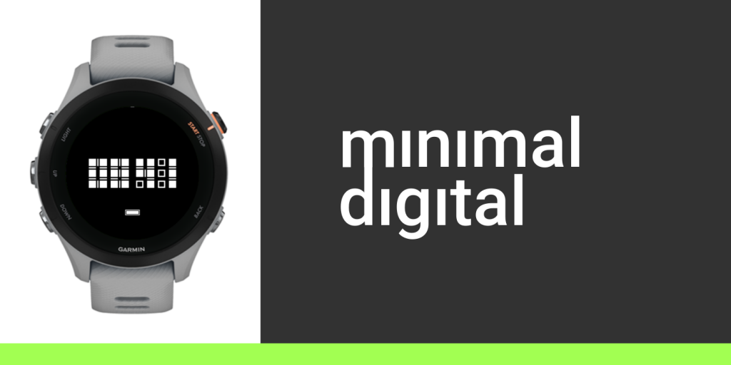 Minimal Digital Watchface for Garmin Smartwatch