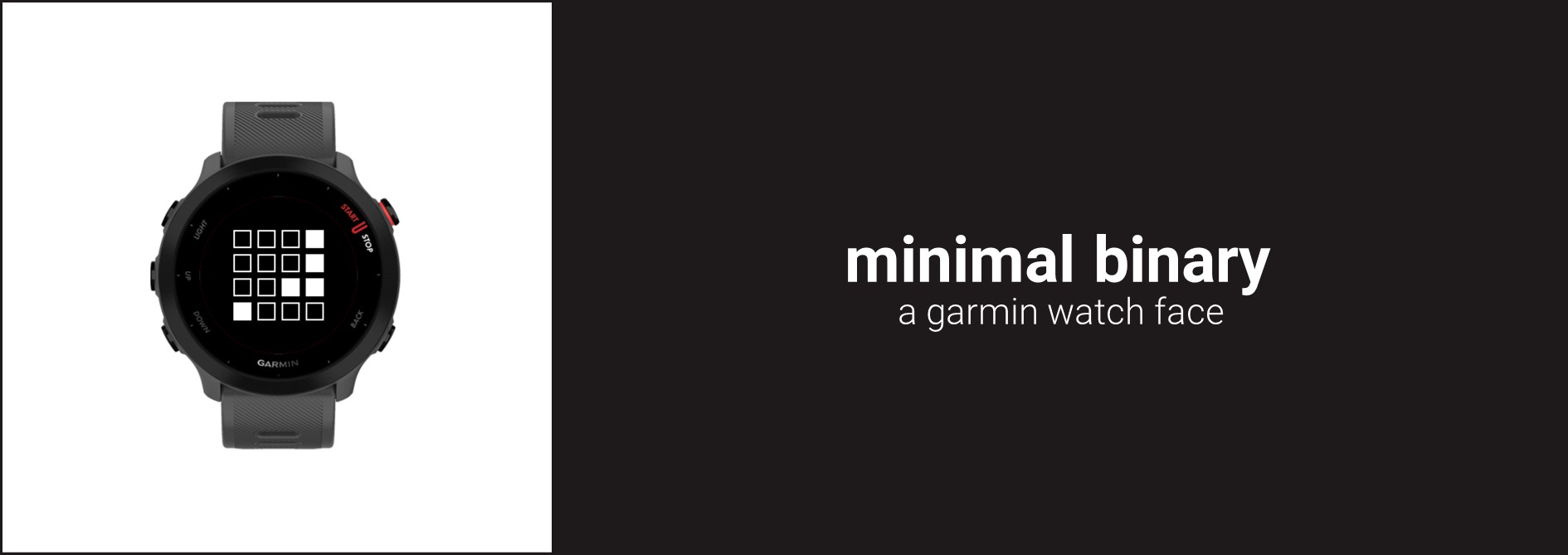 garmin sdk watchface design minimal binary