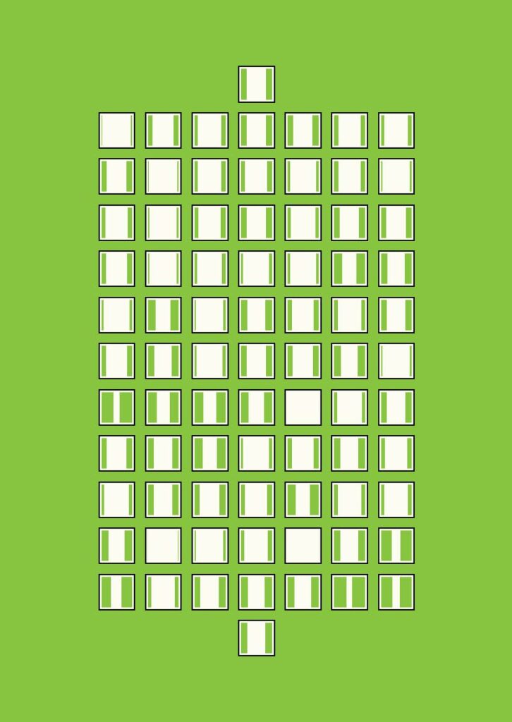 Data art illustration inspired by 1Q84