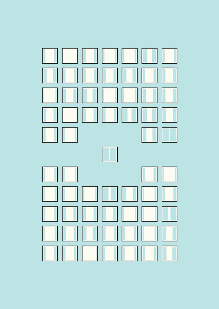 Data art illustration inspired by Killing Commendatore