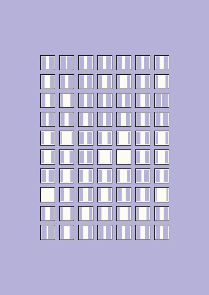Data art illustration inspired by the city and its uncertain walls